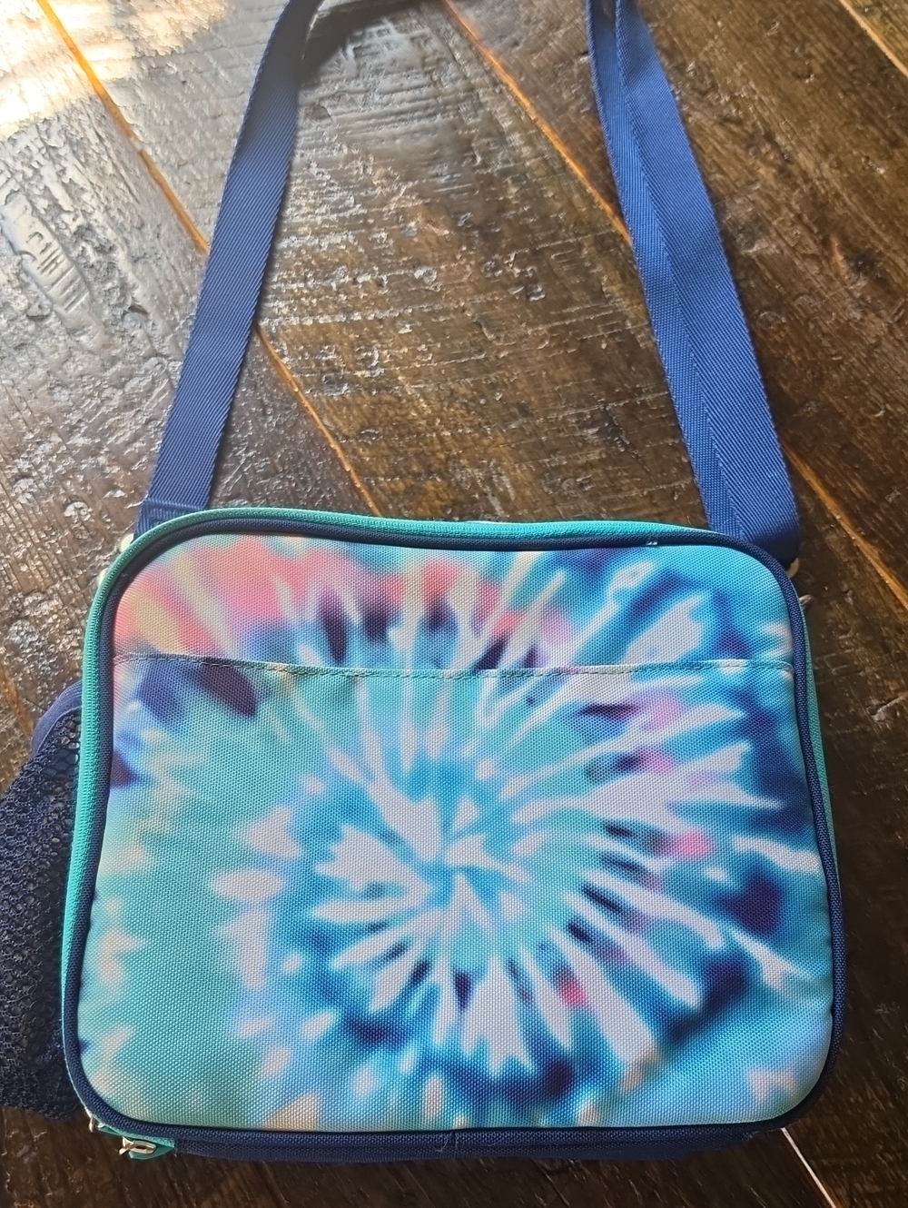 Pottery Barn Kids Blue Tie-Dye Lunch Bag